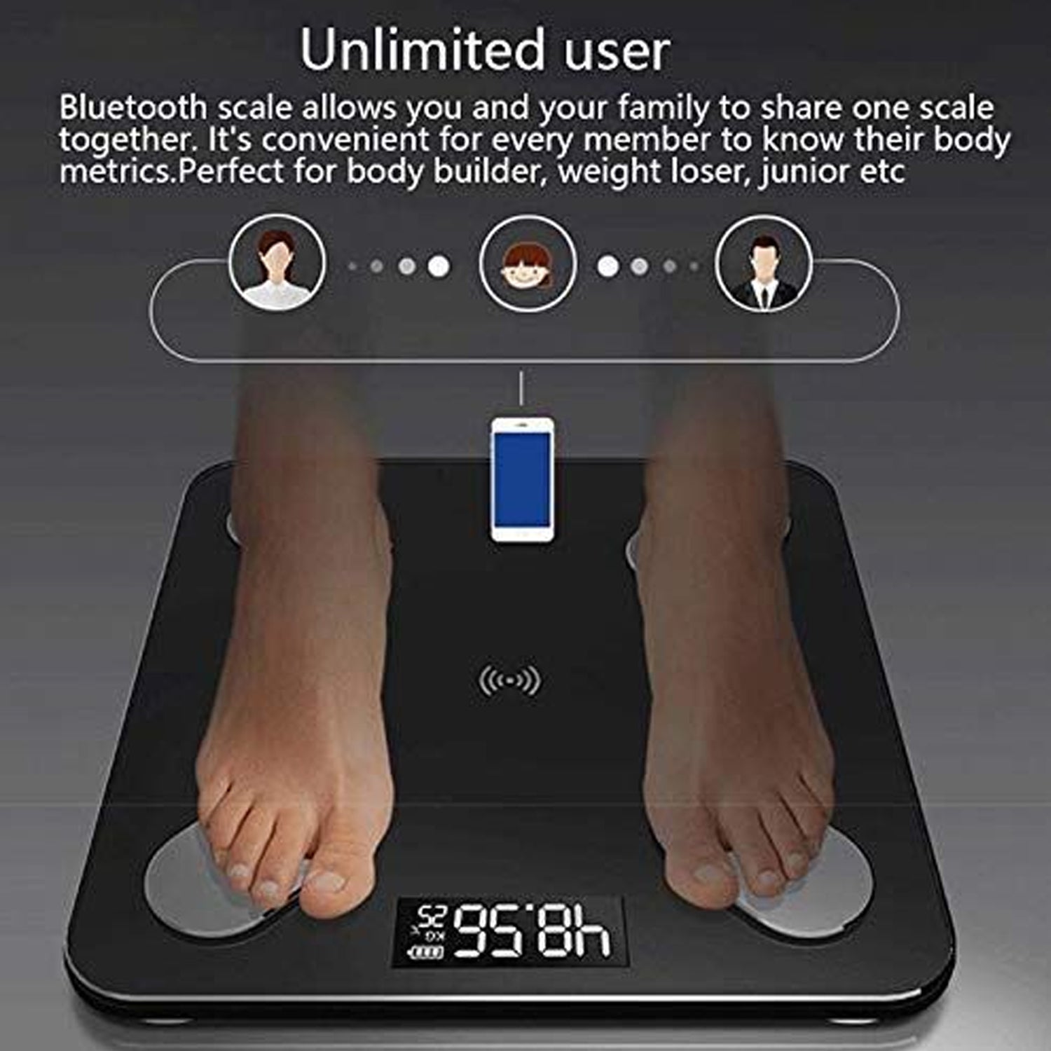6327 Bluetooth Body Fat Scale Digital Smart Body Weight Scale iOS and Android App to Manage Body Weight, Body Fat, Water, Muscle Mass, BMI, BMR, Bone Mass and Visceral Fat with BMI Scale DeoDap 6327 Bluetooth Body Fat Scale Digital Smart Body Weight Scale iOS and Android App to Manage Body Weight, Body Fat, Water, Muscle Mass, BMI, BMR, Bone Mass and Visceral Fat with BMI Scale DeoDap